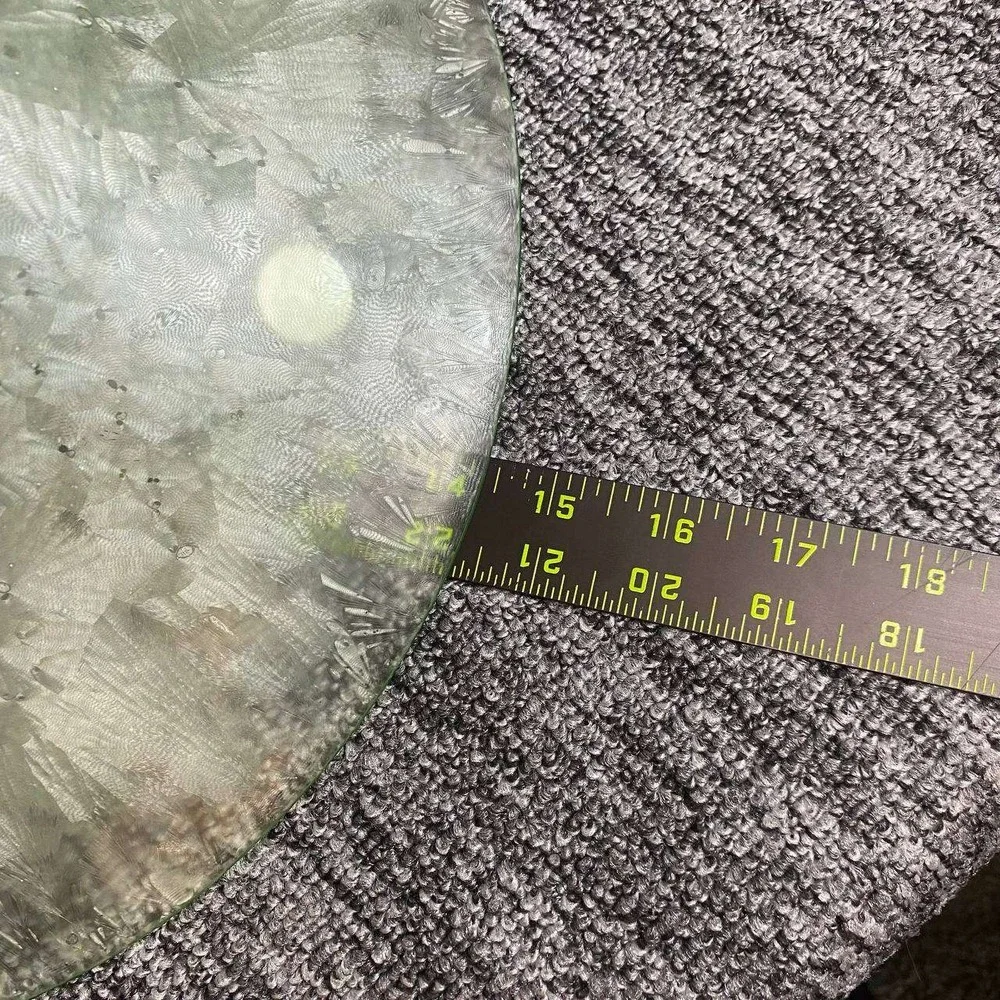 Spain Recycled Glass Vase Large‎ Green Mottled Art Glass Spain Centerpiece